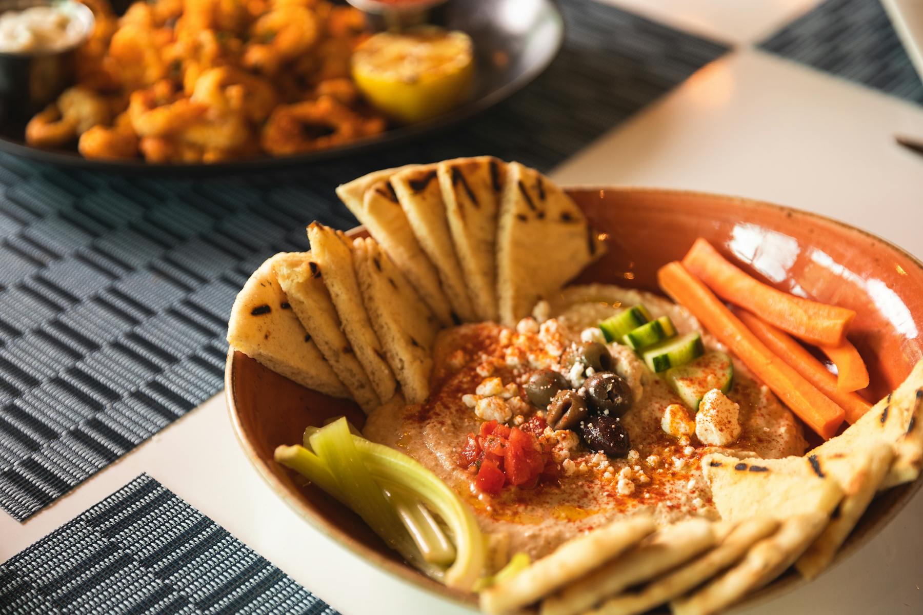 a plate of food on a table