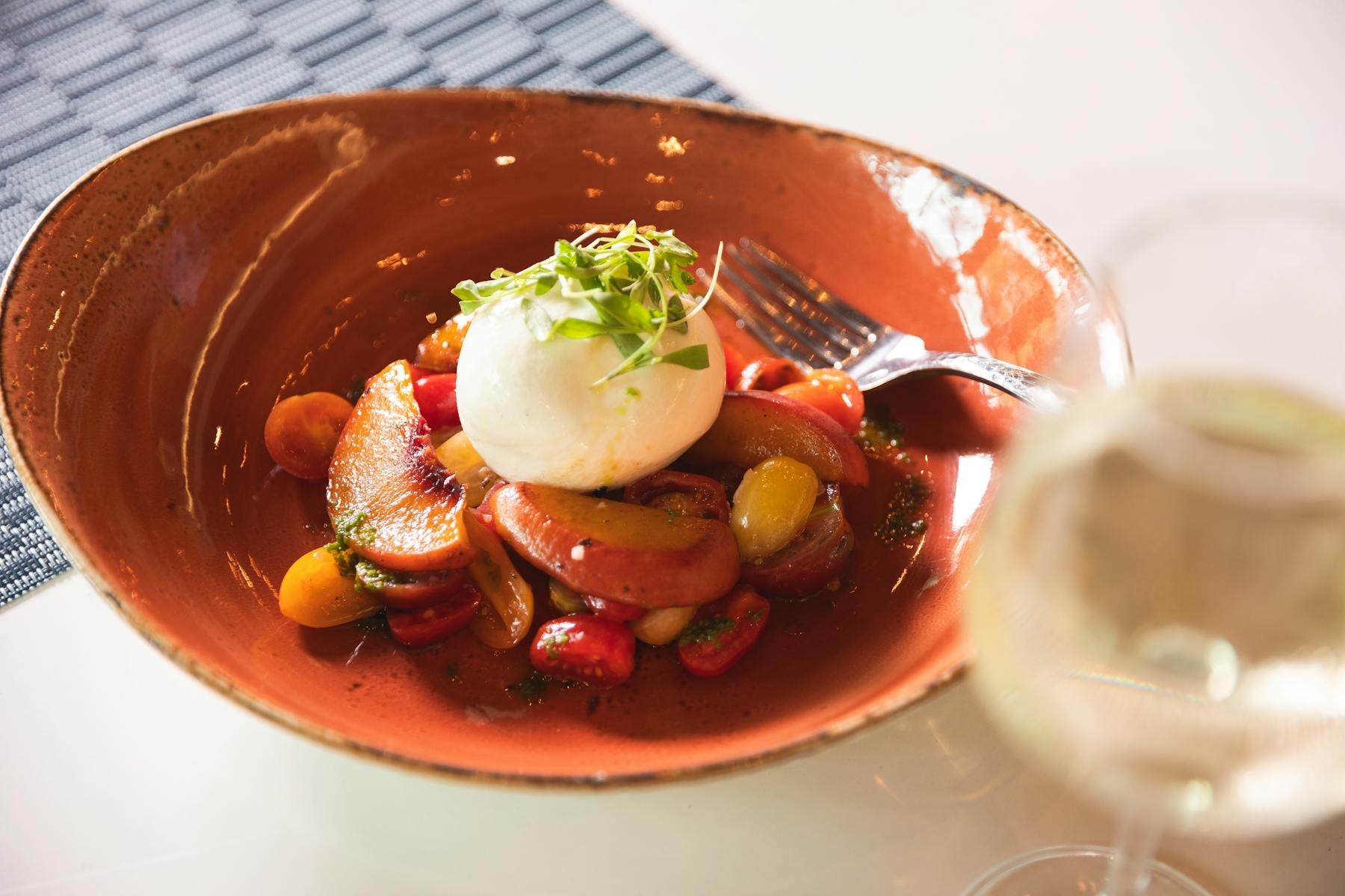 a bowl of food on a plate