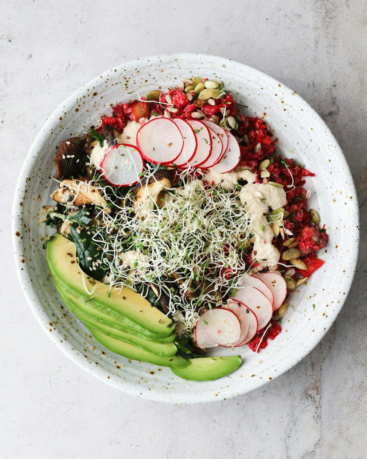 a bowl of food on a plate