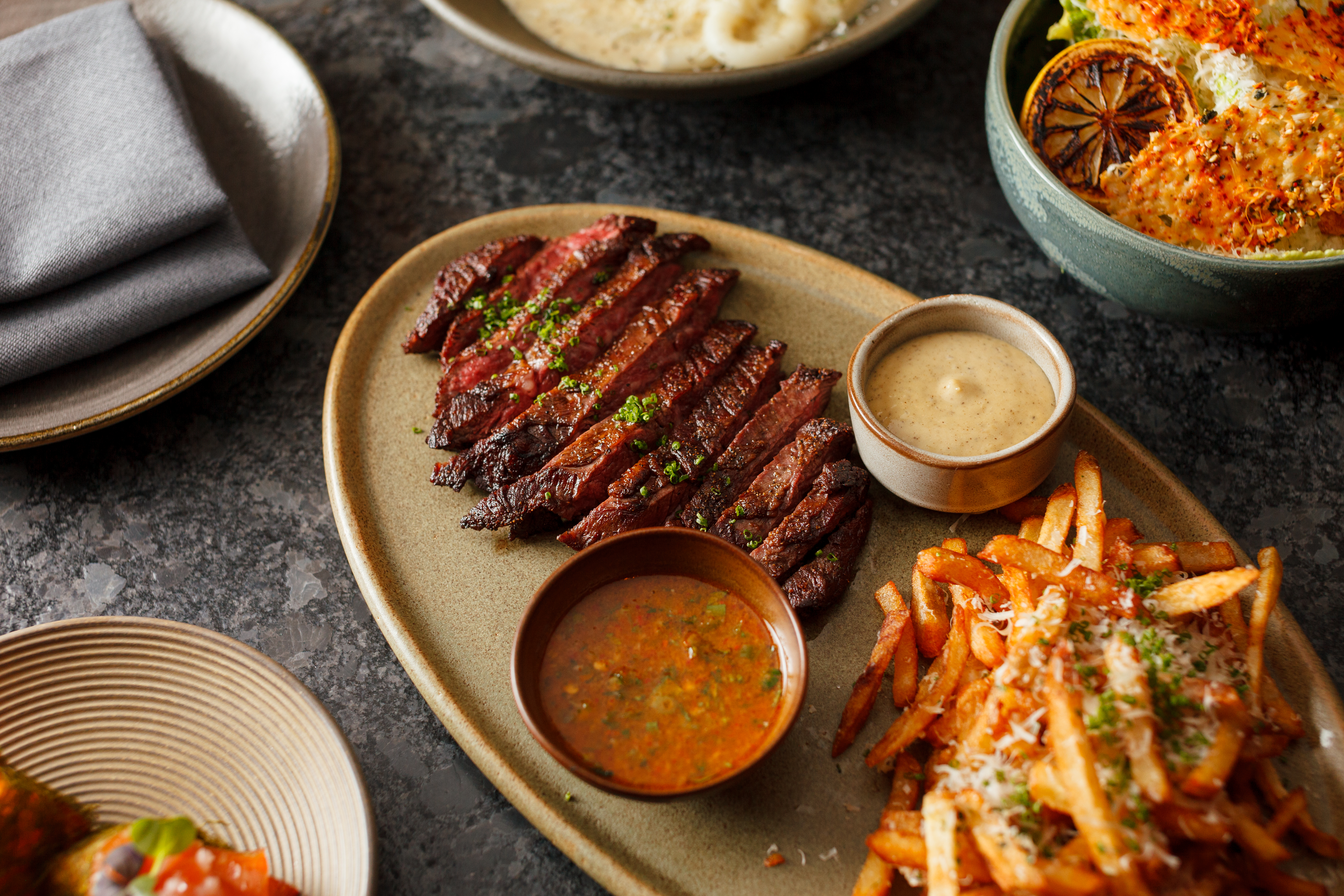 a bowl of food on a table