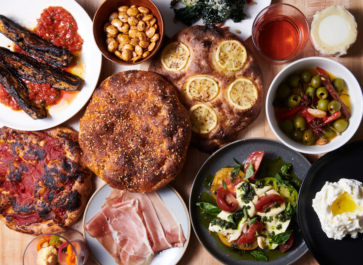 a bunch of food on a plate