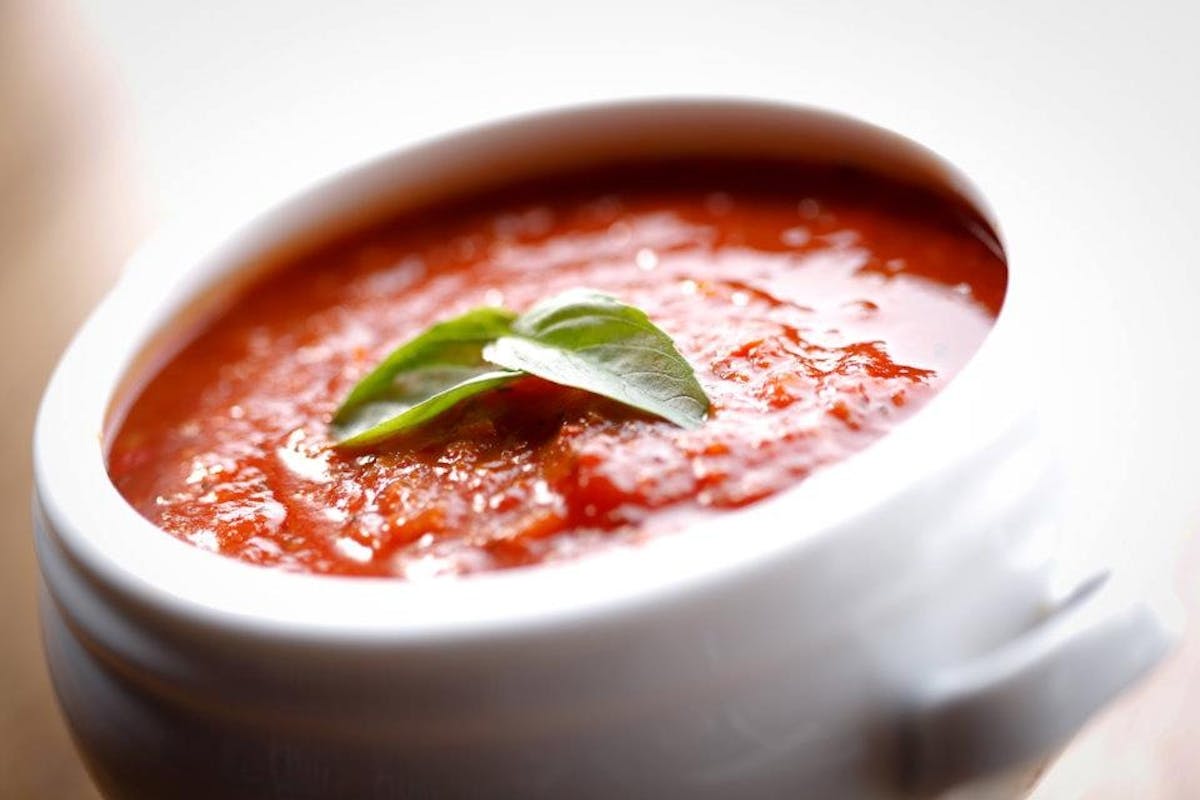 a close up of a bowl of soup