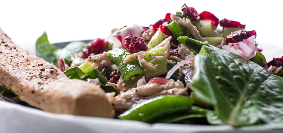 a close up of a plate of food