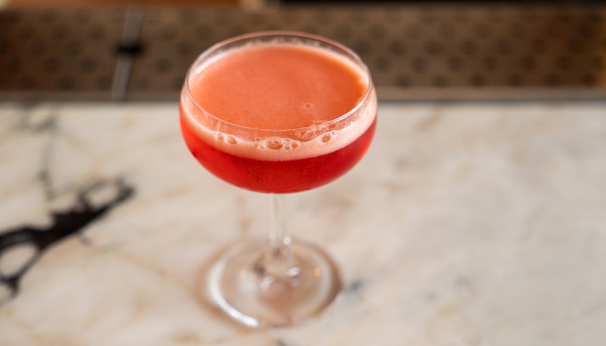 a red cocktail