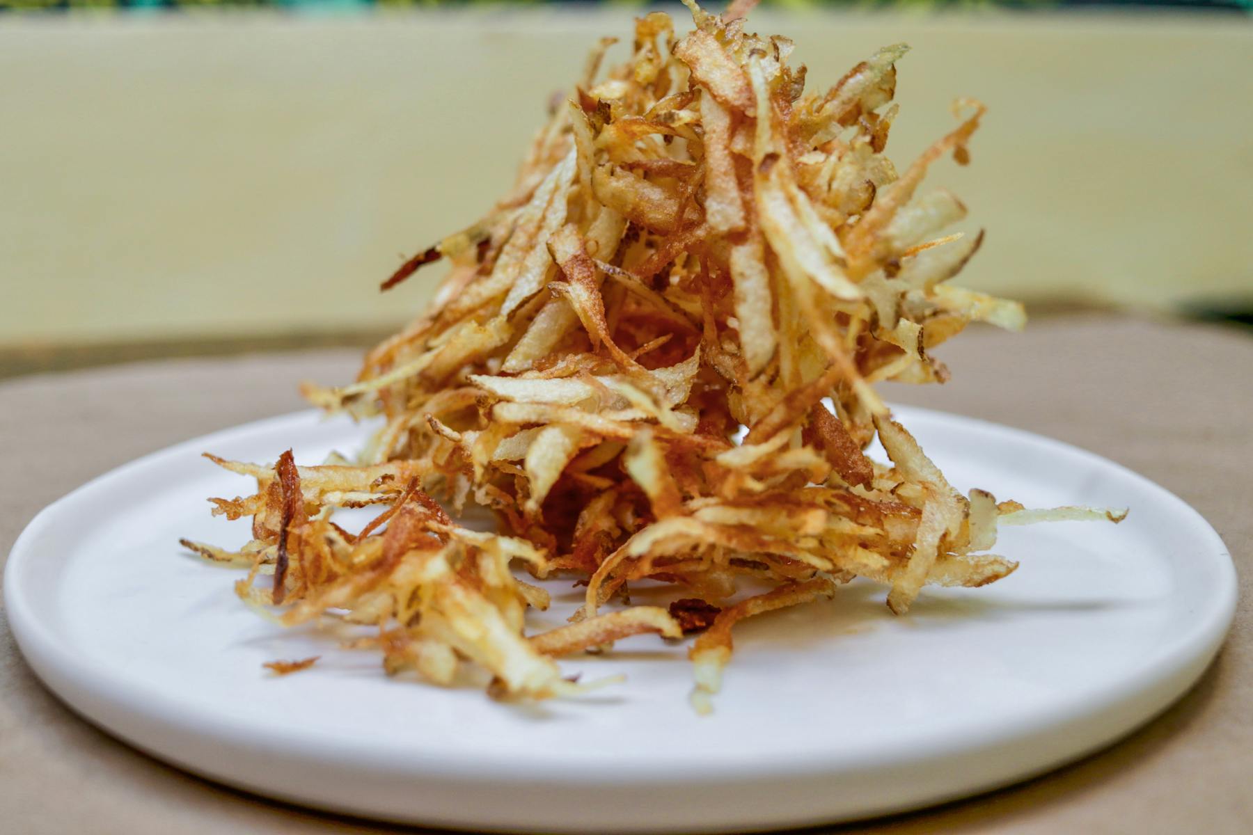 a plate of food with a fork