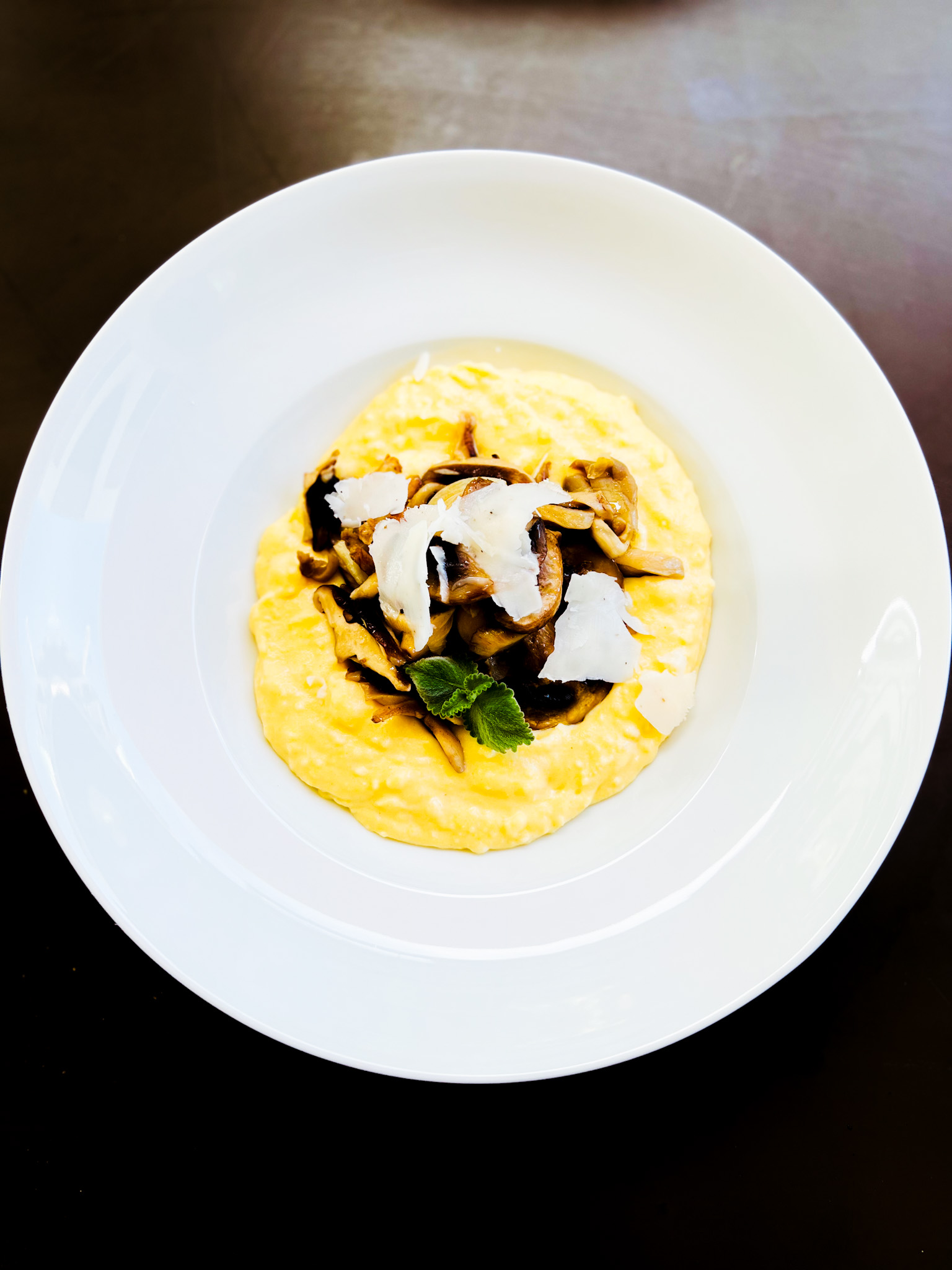 truffled mushroom polenta 