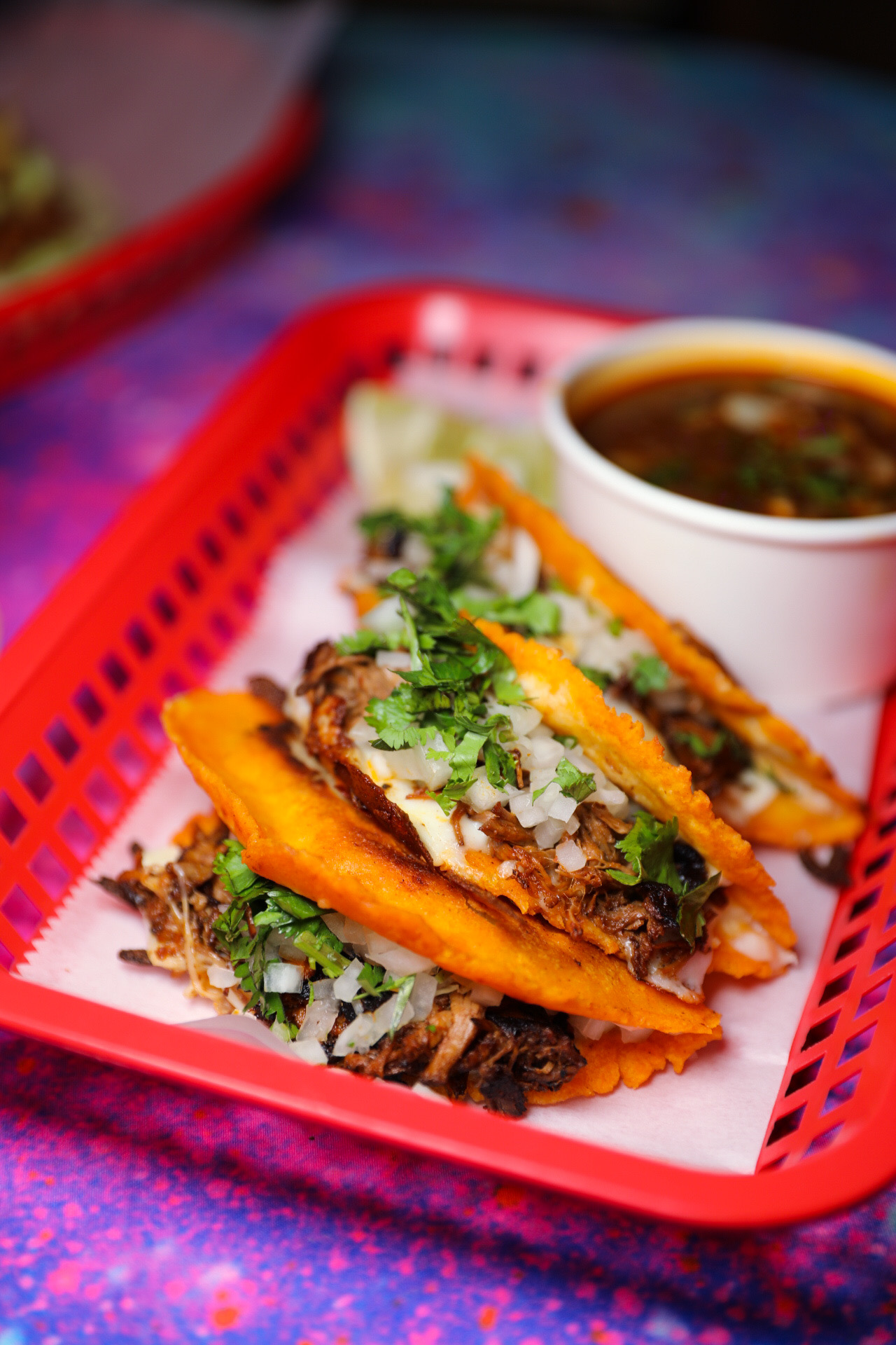 a plate of food on a table