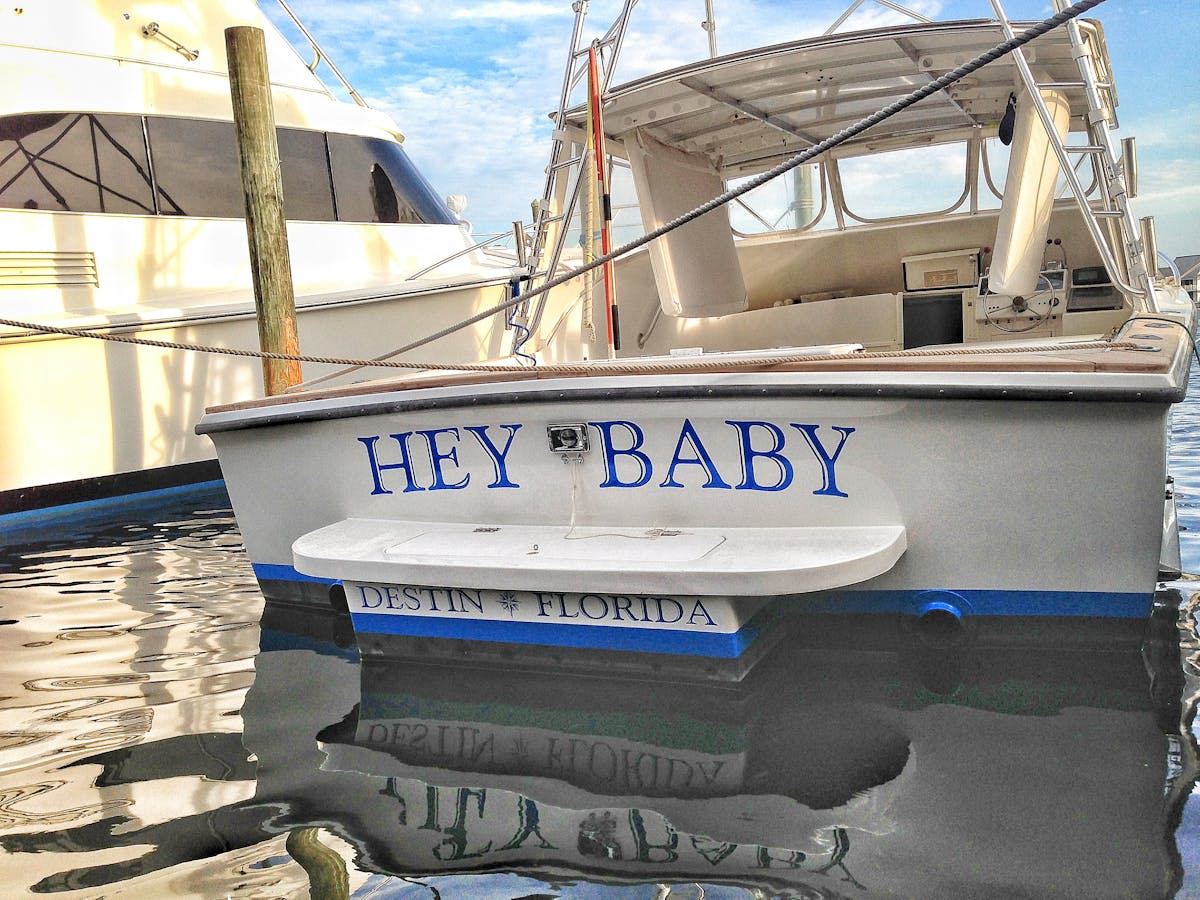 Charter Boat Hey Baby at Harbor Docks in Destin, FL