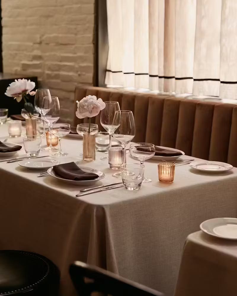 a dining table