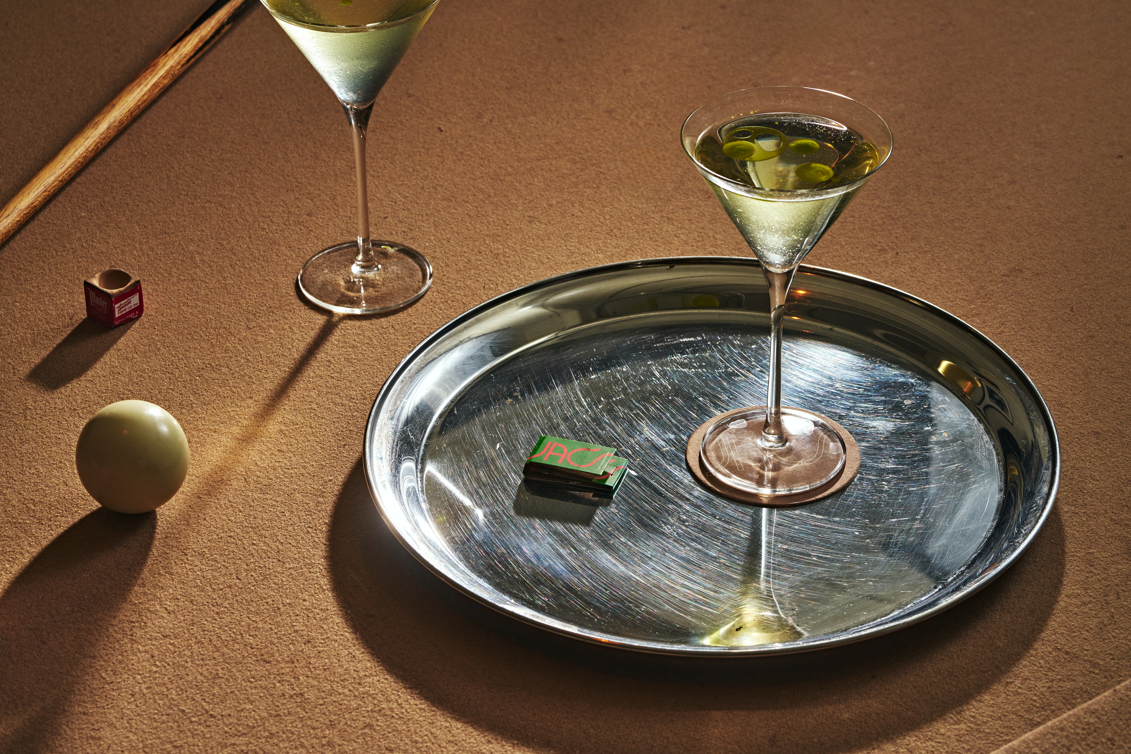 martini on a silver tray Jac's on Bond Casino Royale