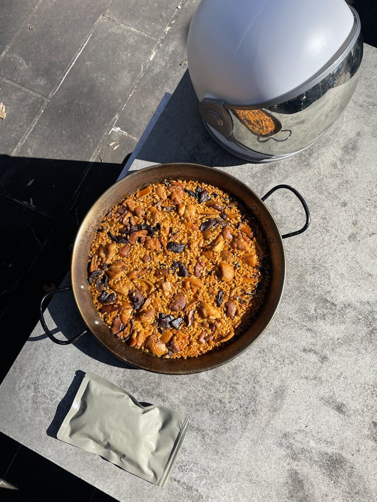 a paella dish
