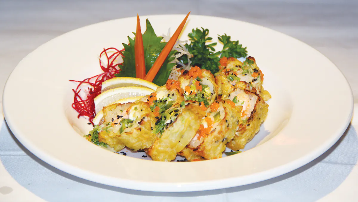 a plate of food on a table