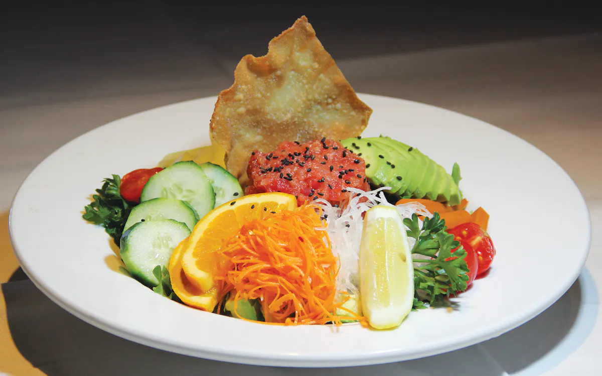 a plate of food on a table