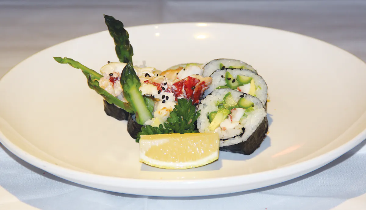 a plate of food on a table