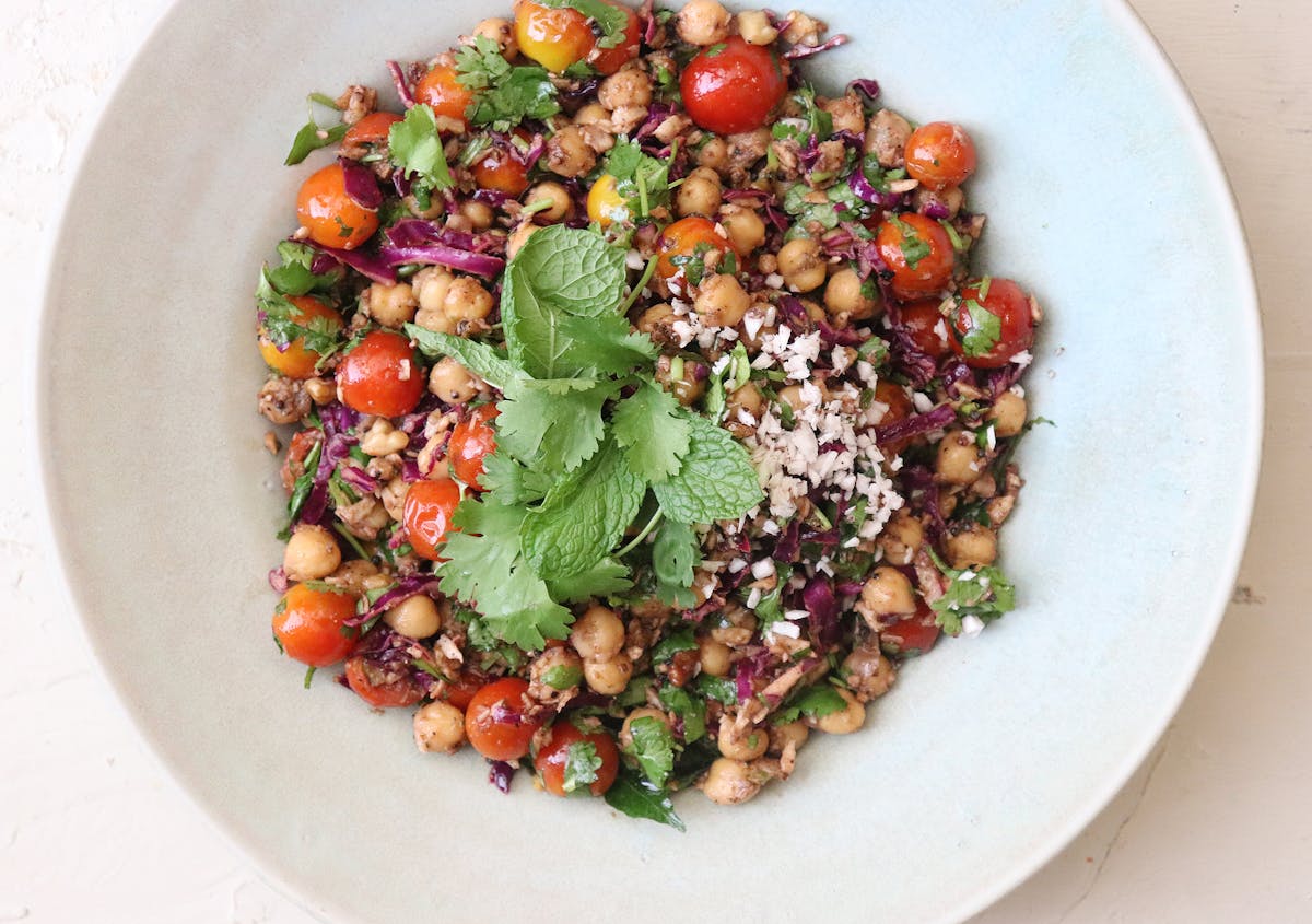 a bowl of food on a plate