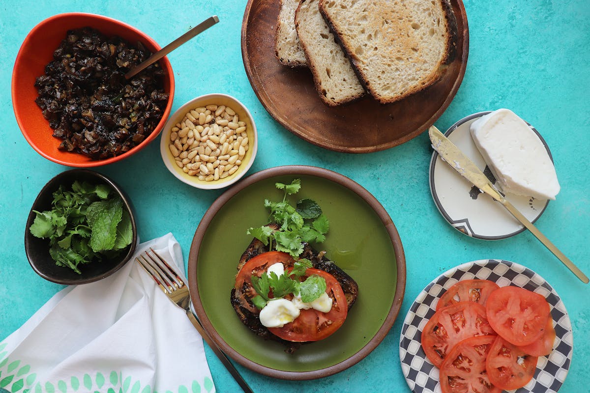 a plate of food on a table