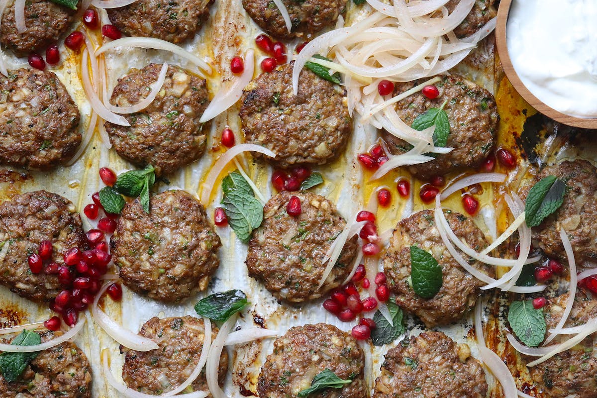 a close up of food
