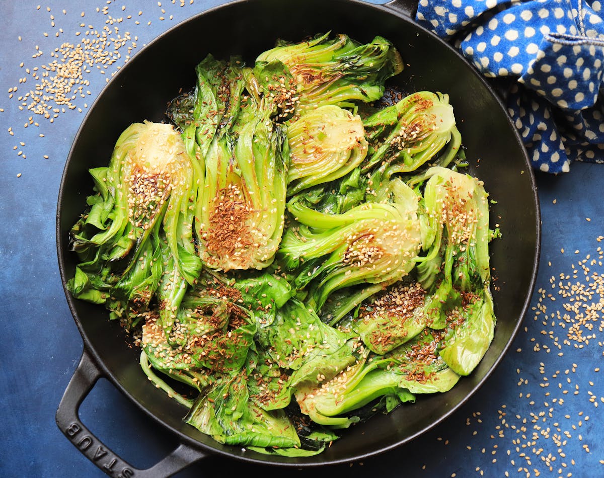 a plate of food with broccoli
