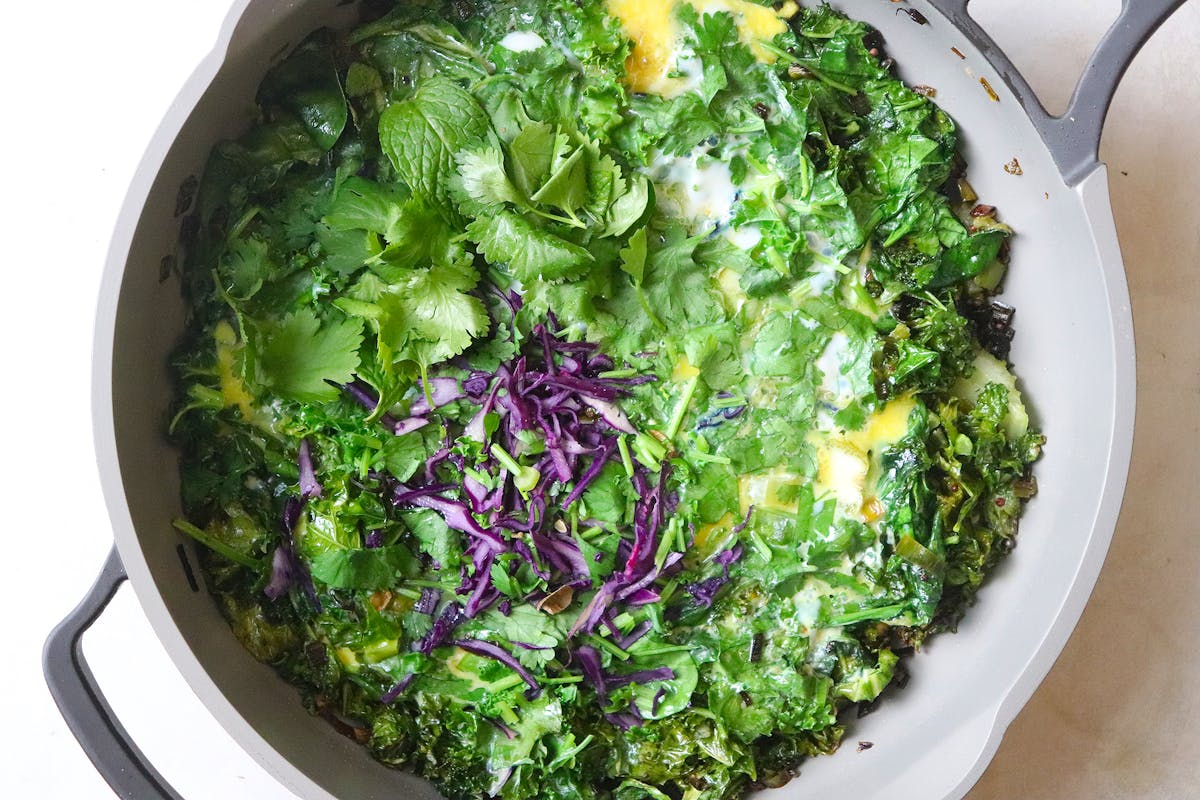 a plate of food with broccoli