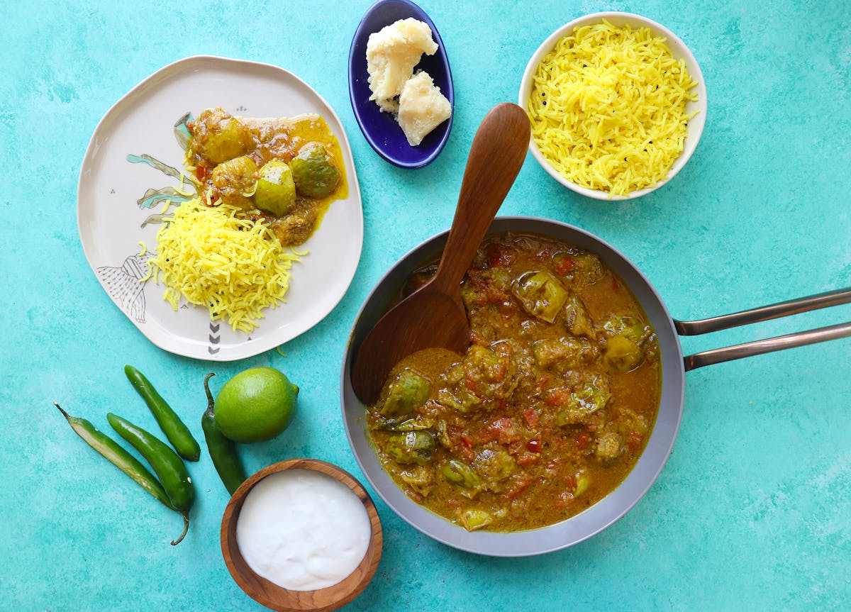 a bowl of food on a table