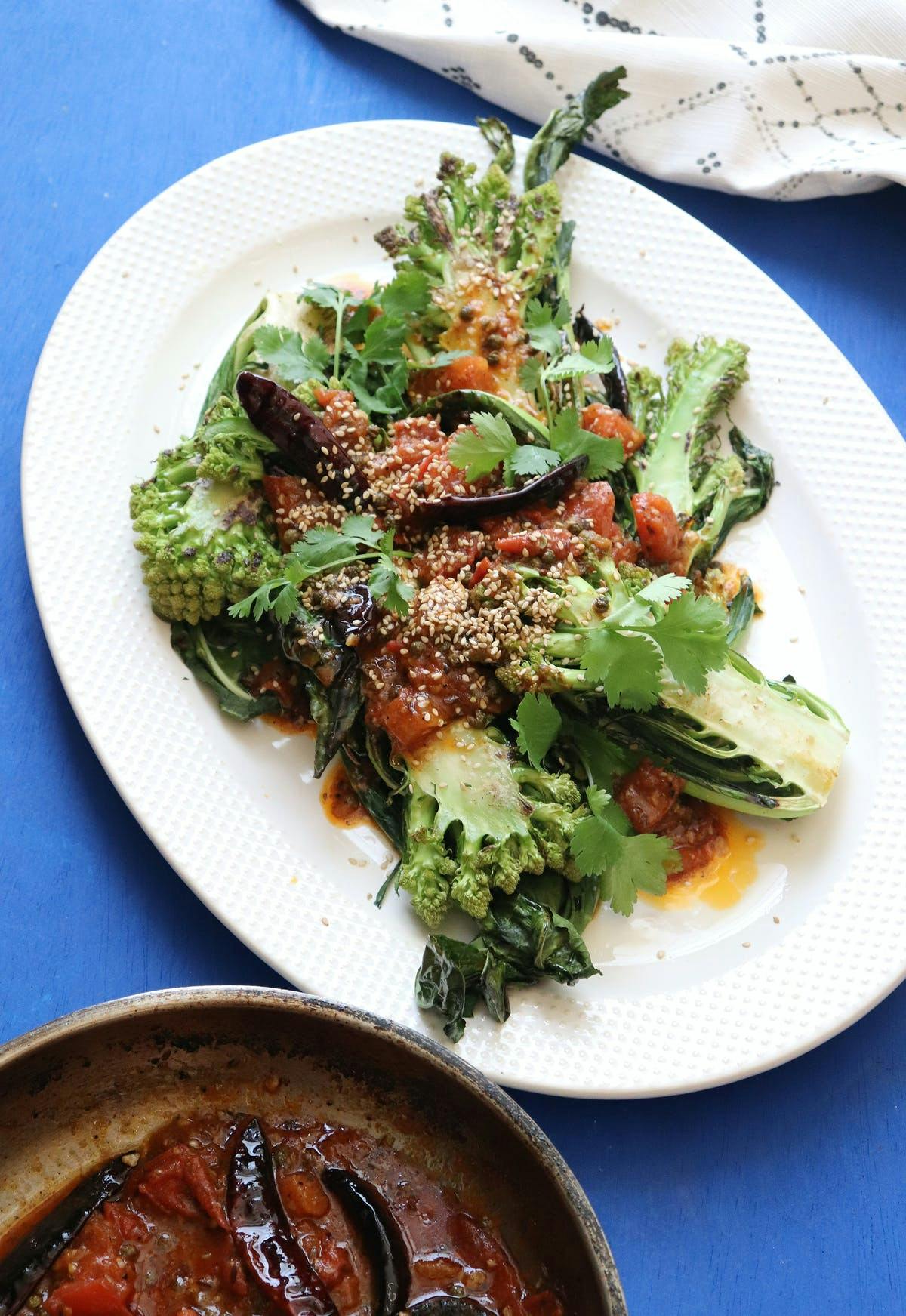 a plate of food on a table