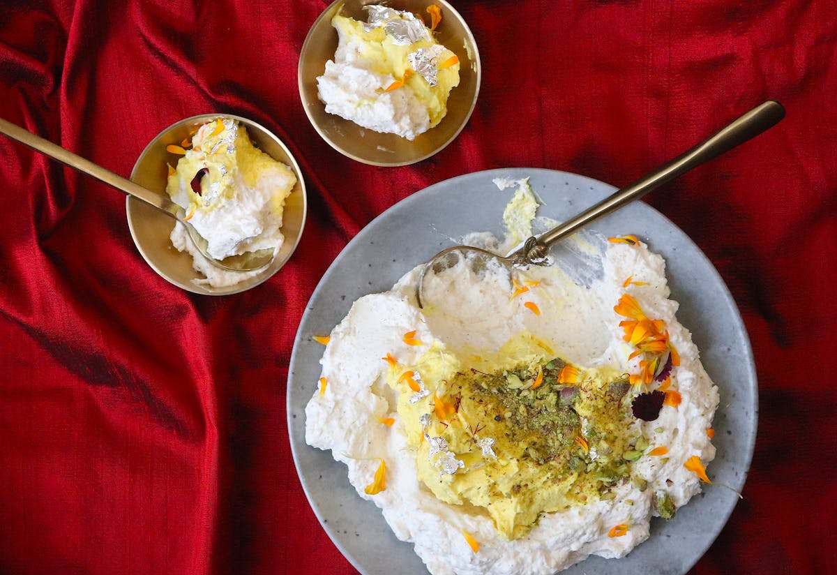 a plate of food on a table