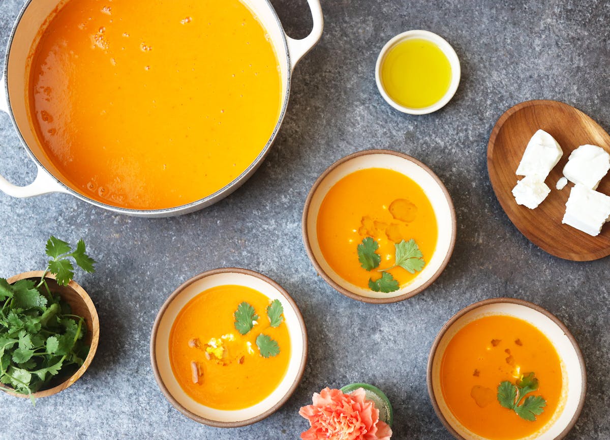 a bowl of food on a table