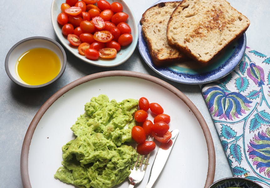 Parsley Eggs Pondicheri Café Modern Indian Restaurant in Houston, TX