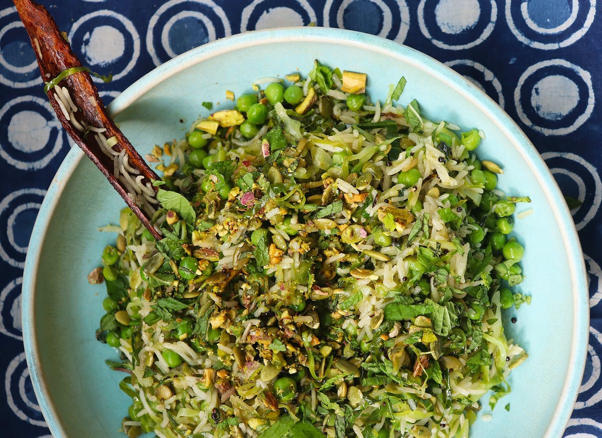 a plate of food with broccoli