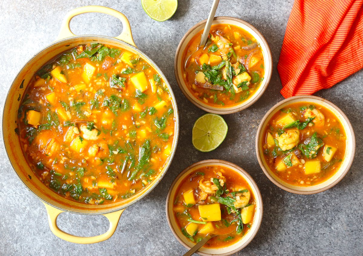a bowl of food on a table