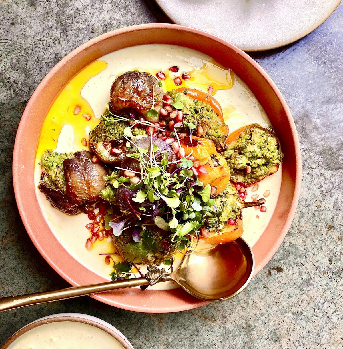 a bowl of food on a plate