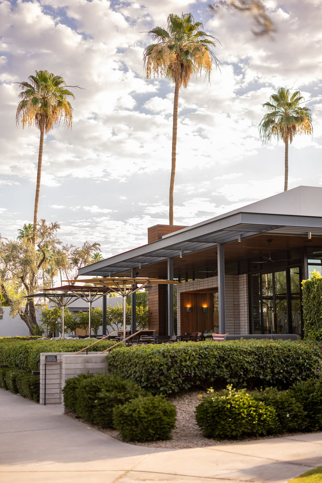 exterior of restaurant patio