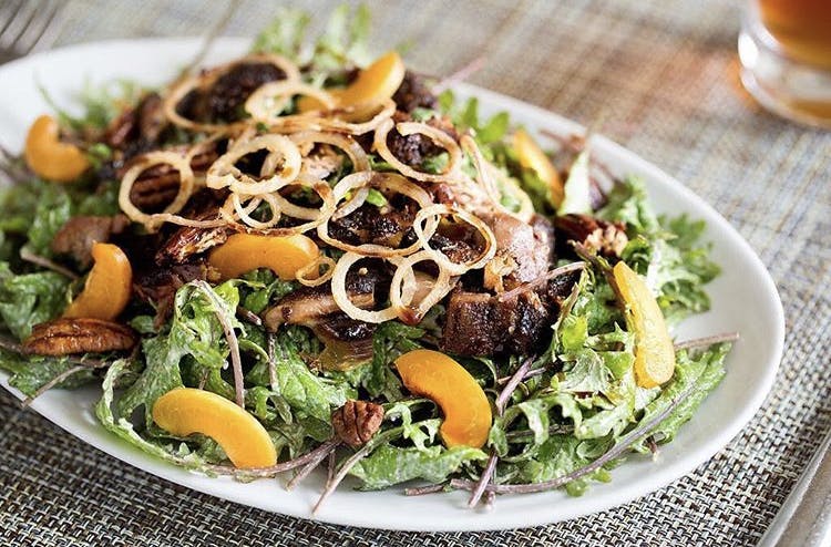 a plate of food on a table