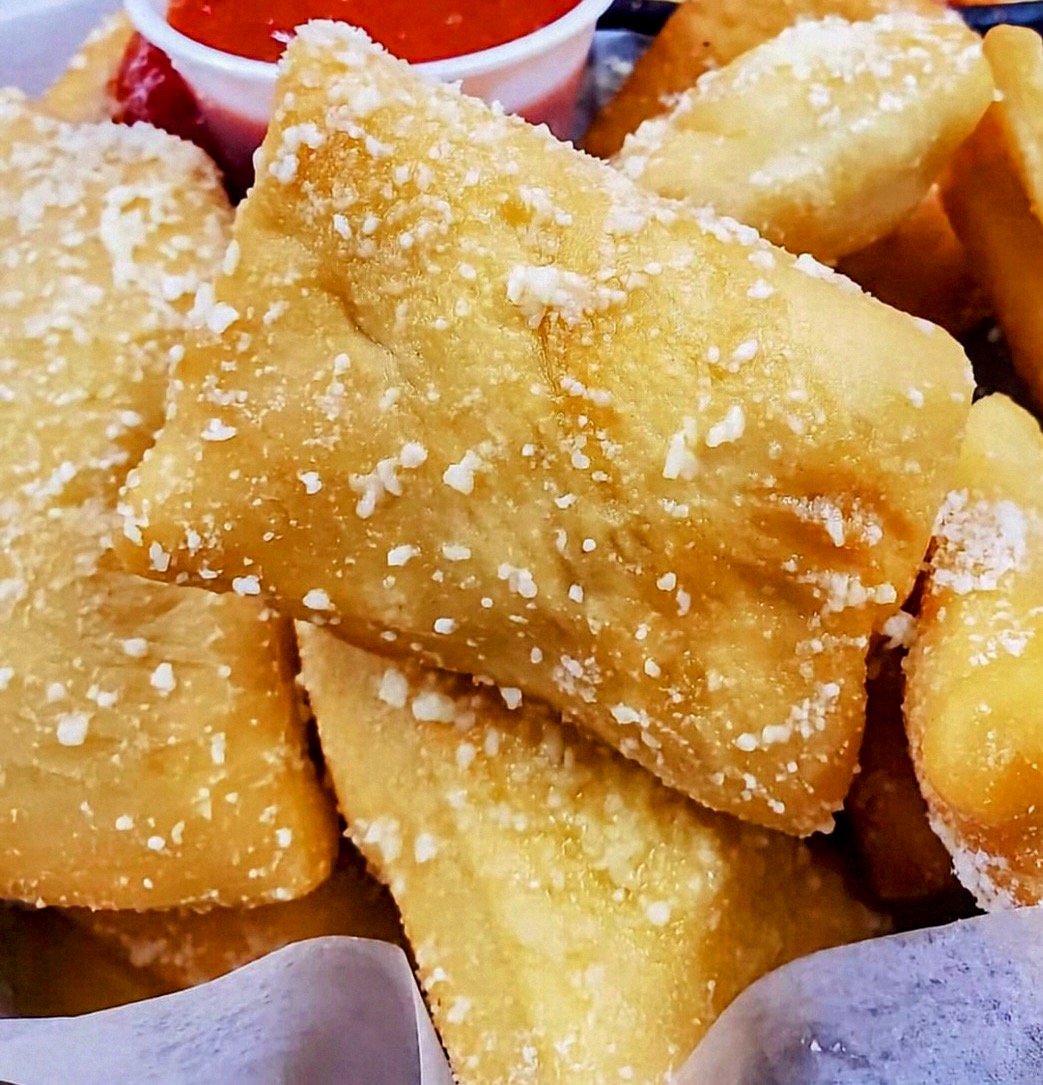 a close up of food