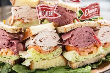 a sandwich cut in half