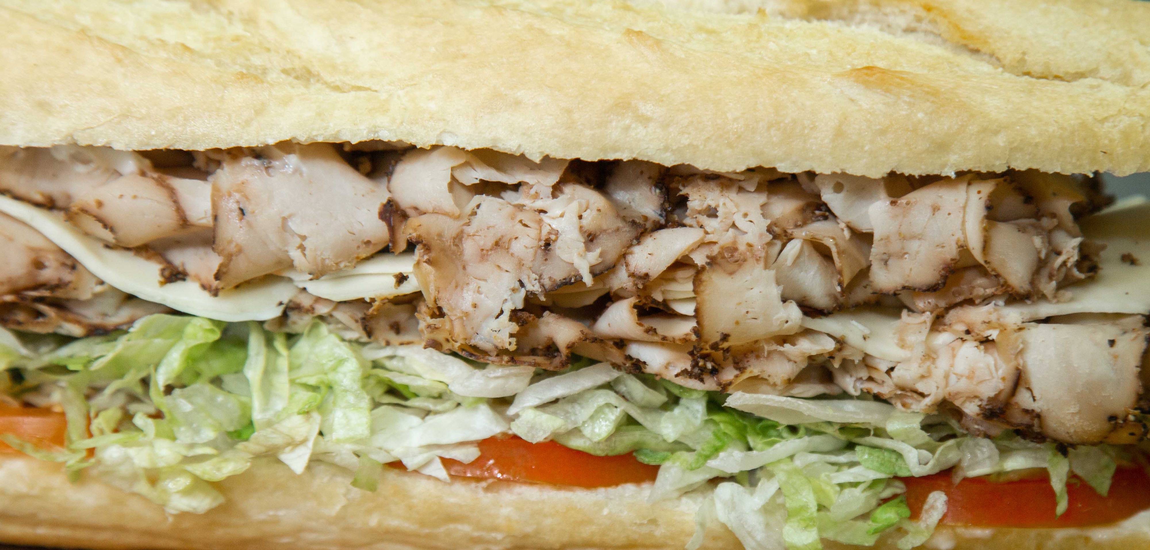 a close up of a sandwich