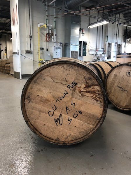 a close up of a barrel