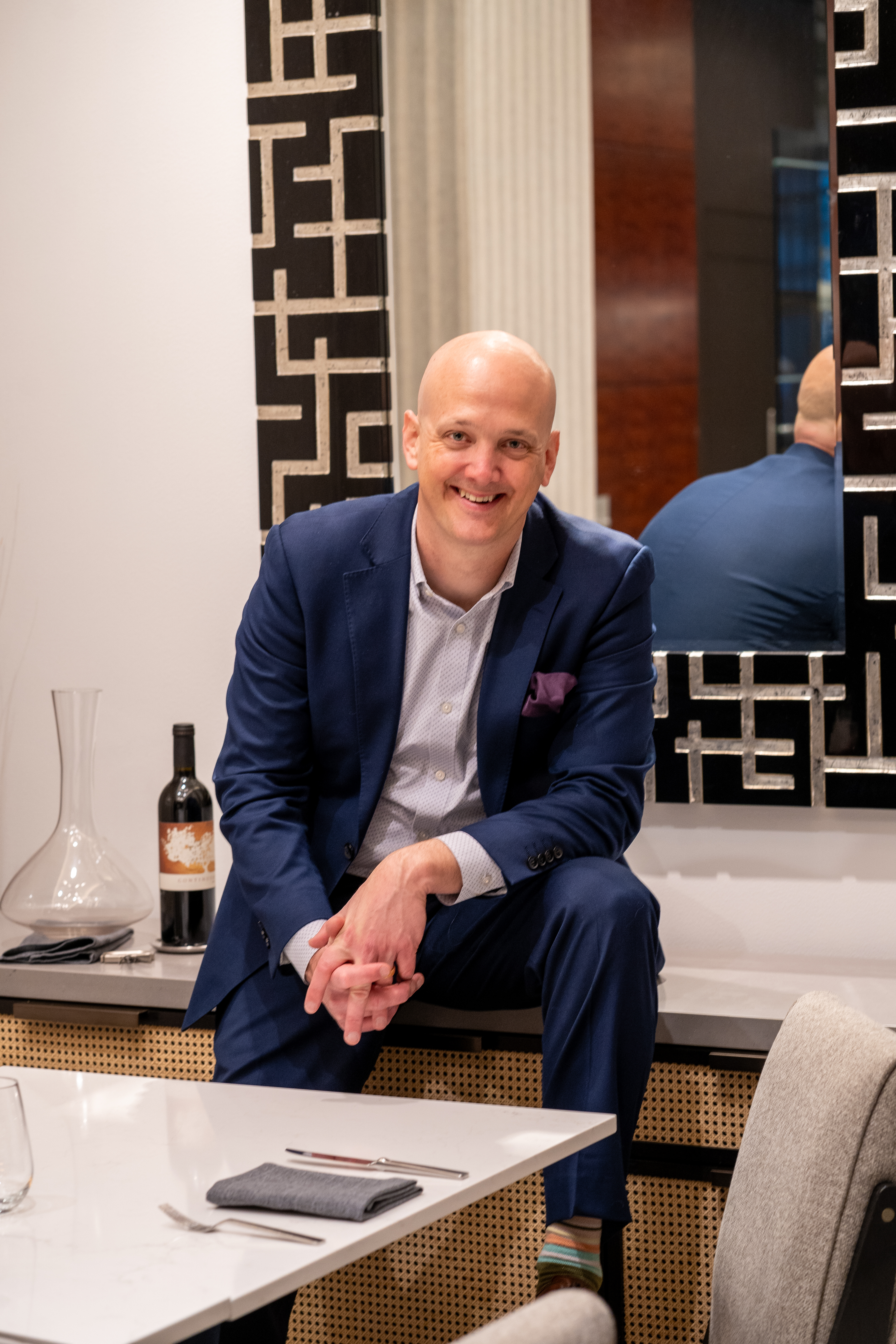 a man sitting at a table