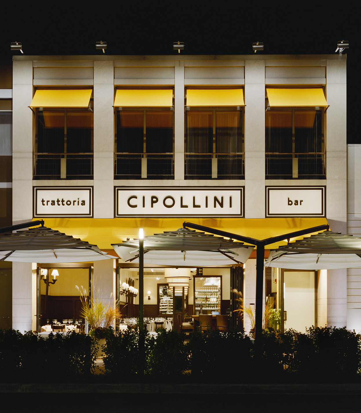 a school bus parked in front of a building