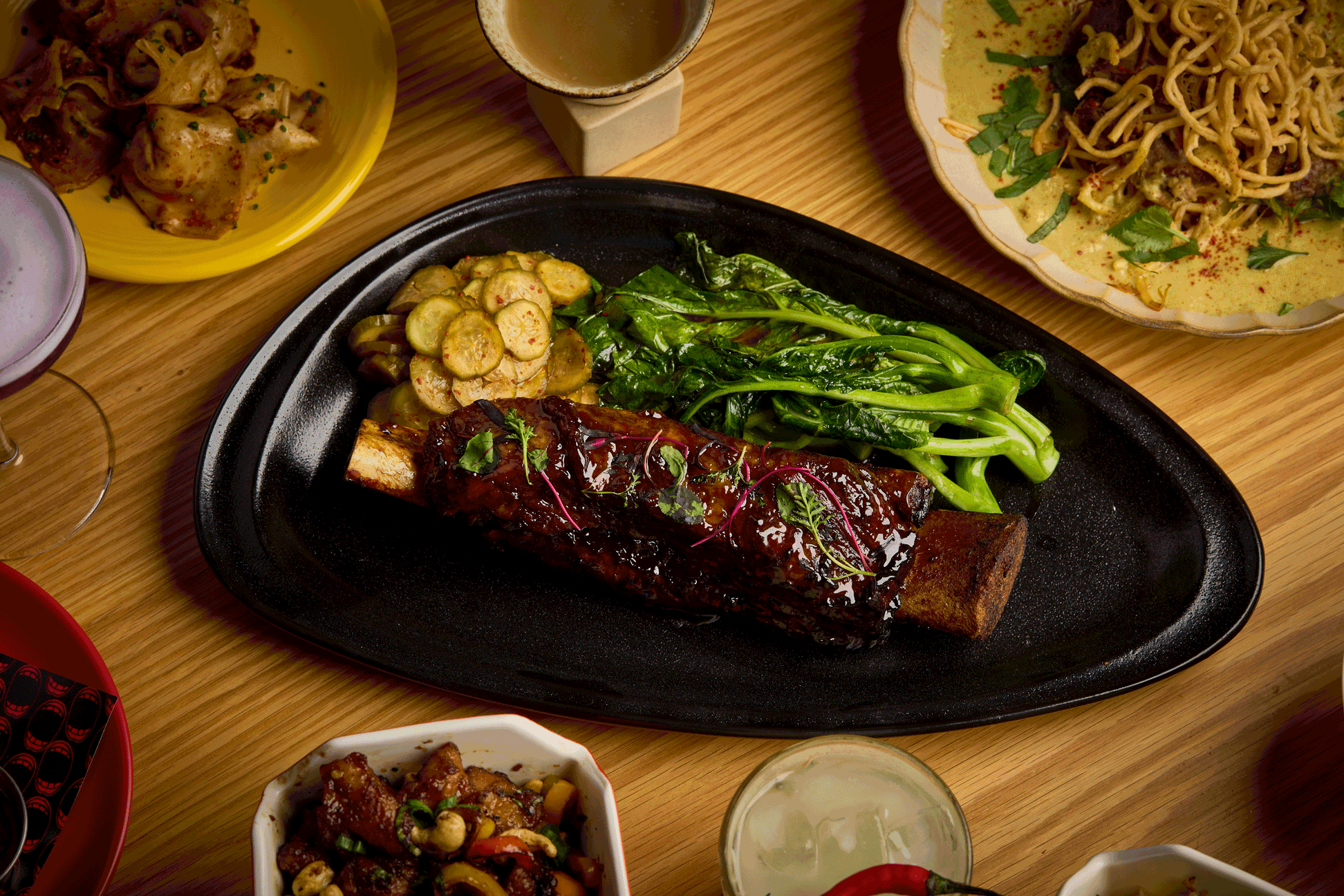 a plate of food on a table