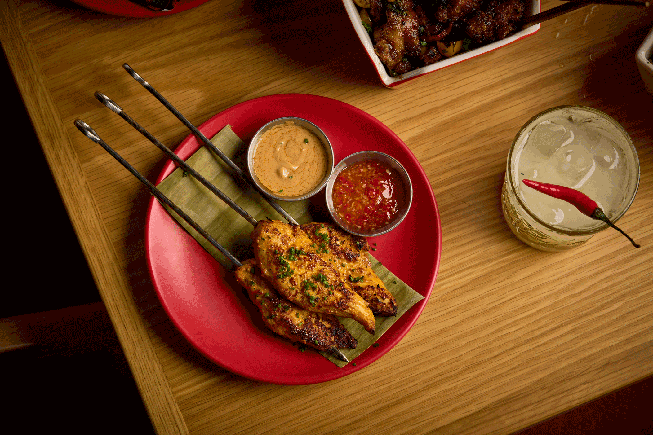 a plate of food on a table