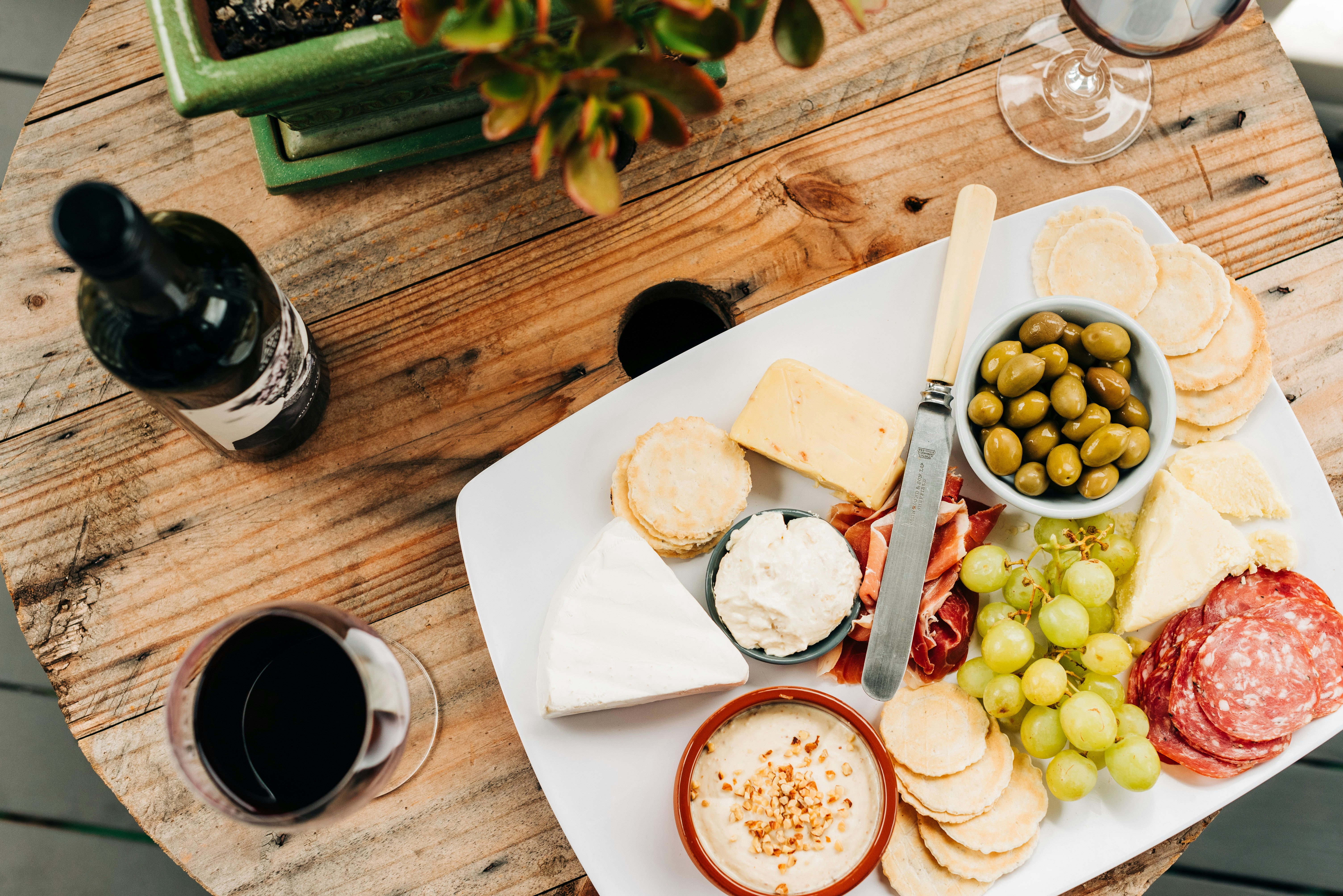 a plate of food on a table