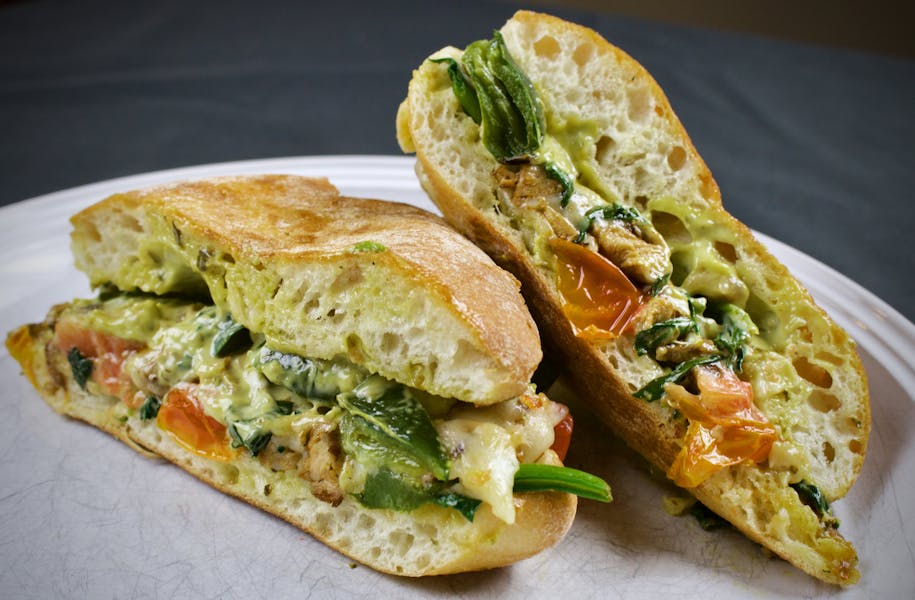 Chicken & Pesto Sandwich Yoke Social Table American Restaurant in