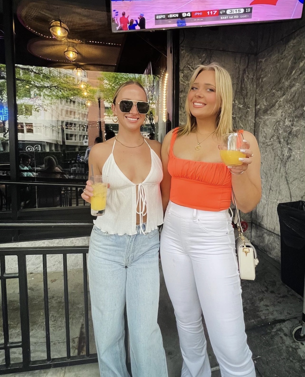 a couple of people posing for the camera