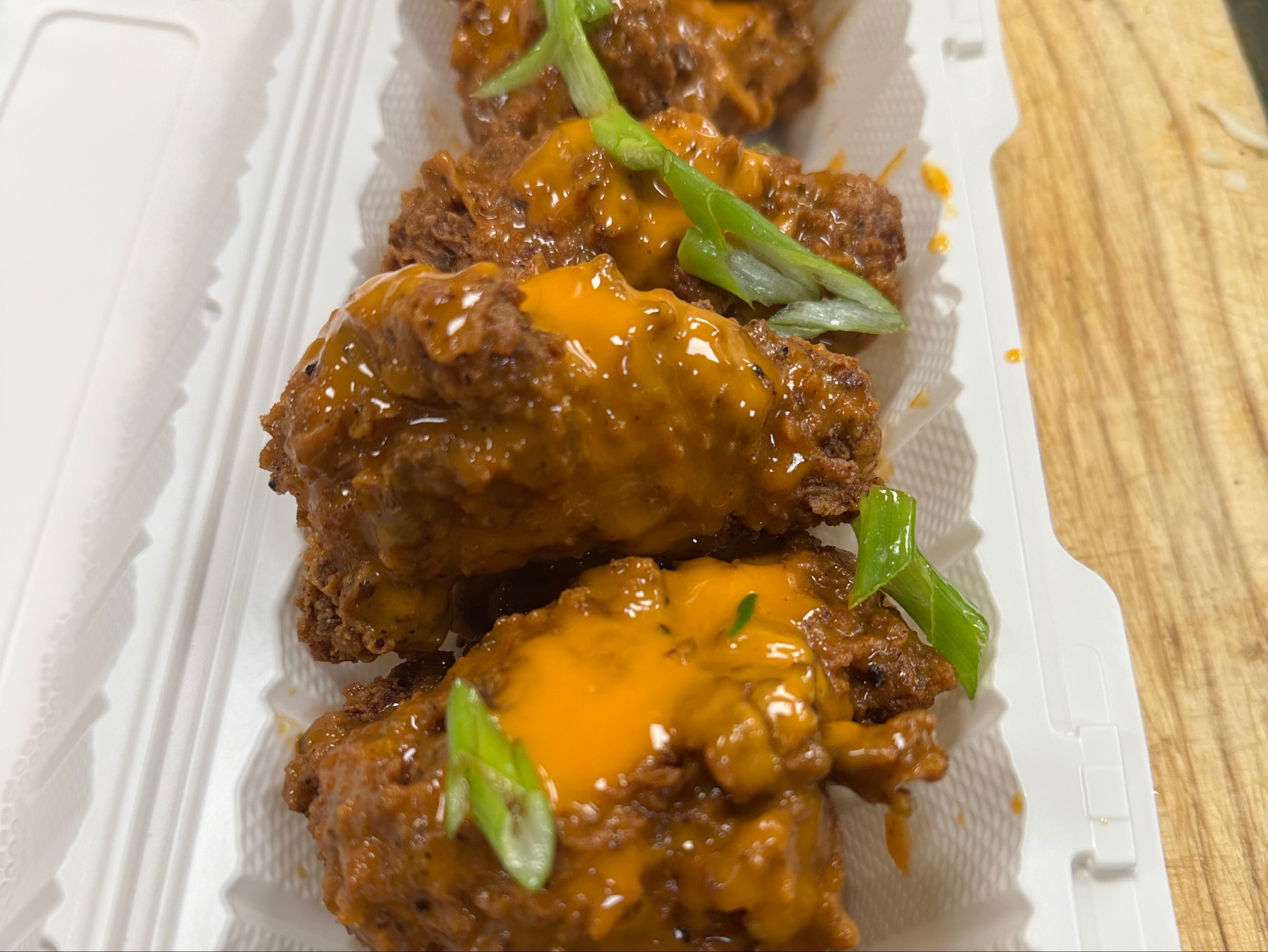 a close up of food