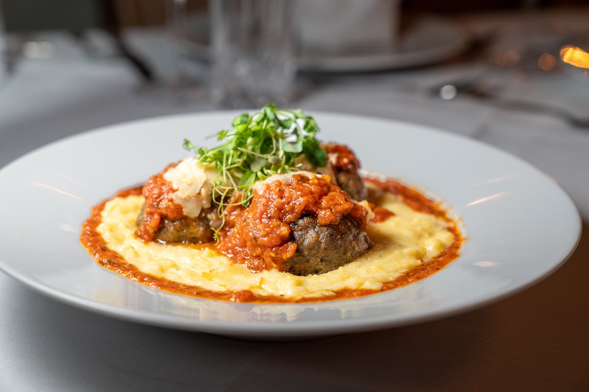 a plate of food on a table