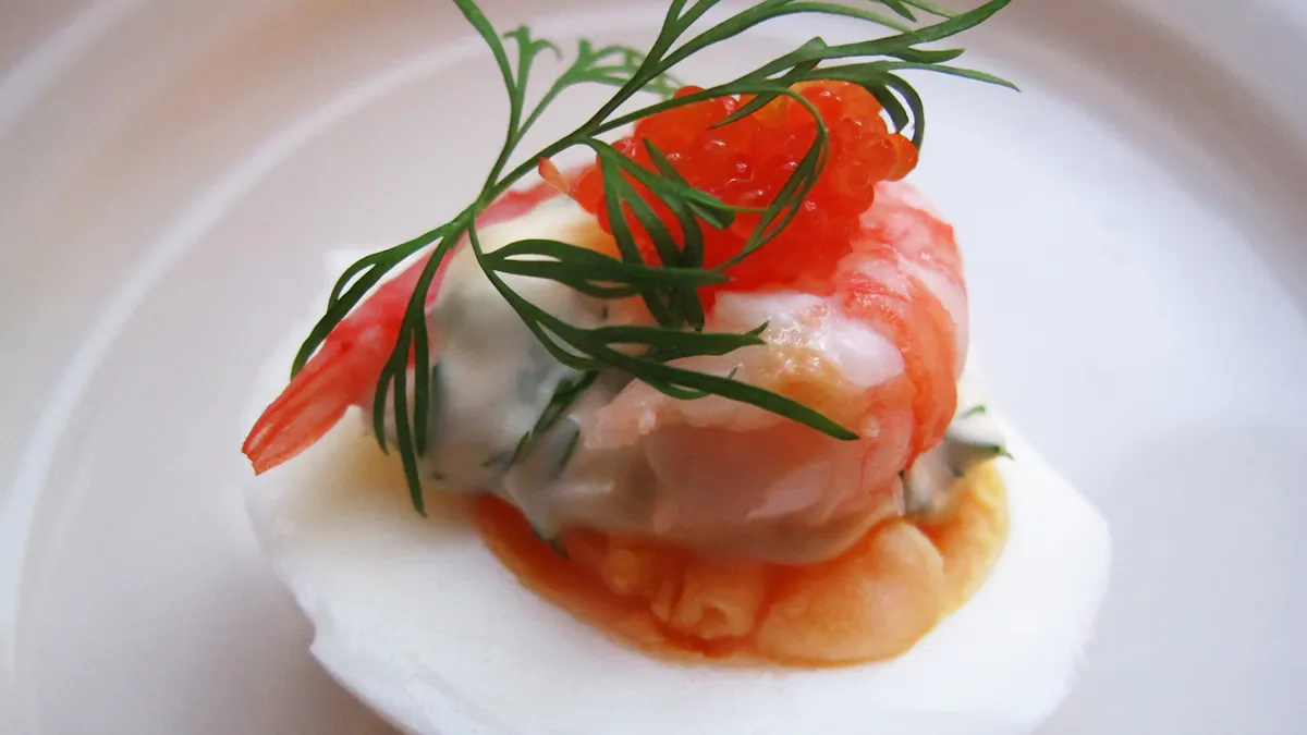 a plate with food on a table