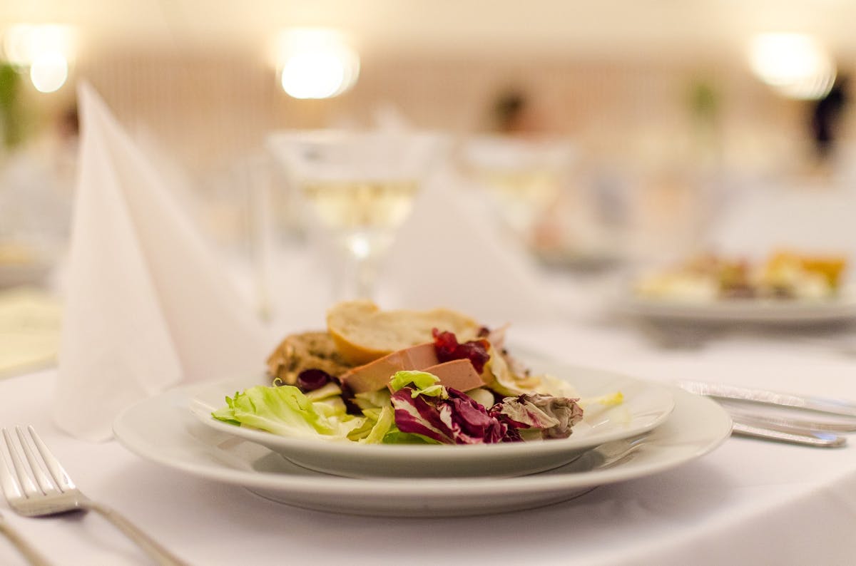 a plate of food on a table