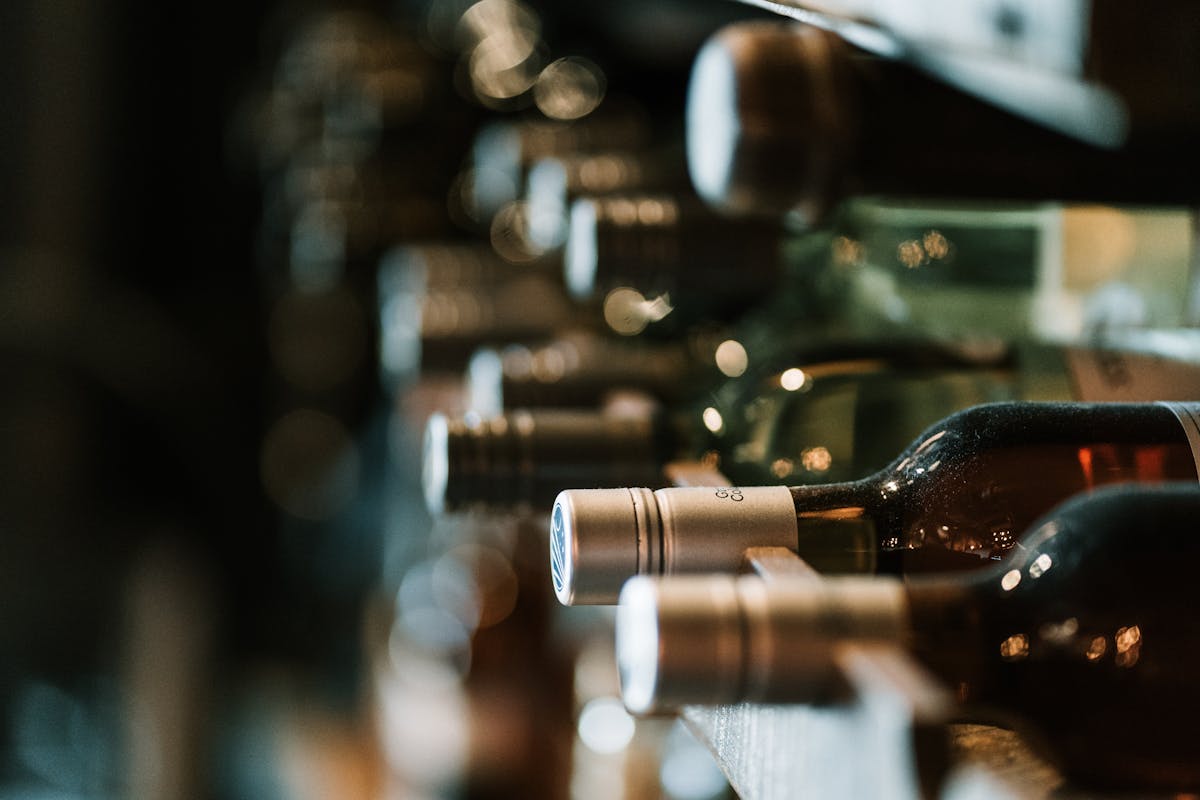 Wine bottles available at Lotus of Siam