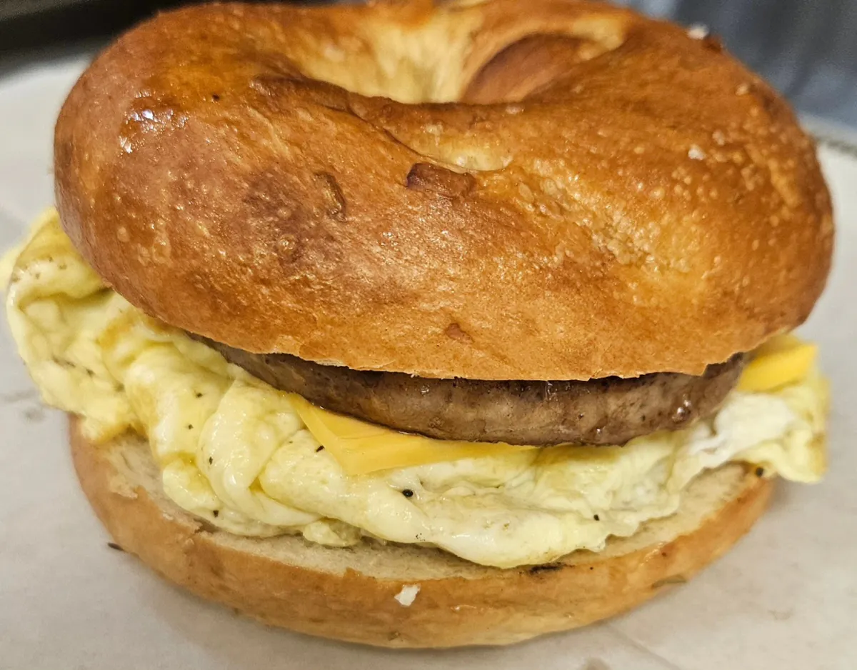 a close up of a sandwich